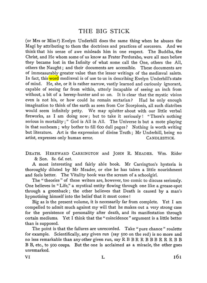 Original scan of The Equinox (Volume I, Number VI), PDF page 169
