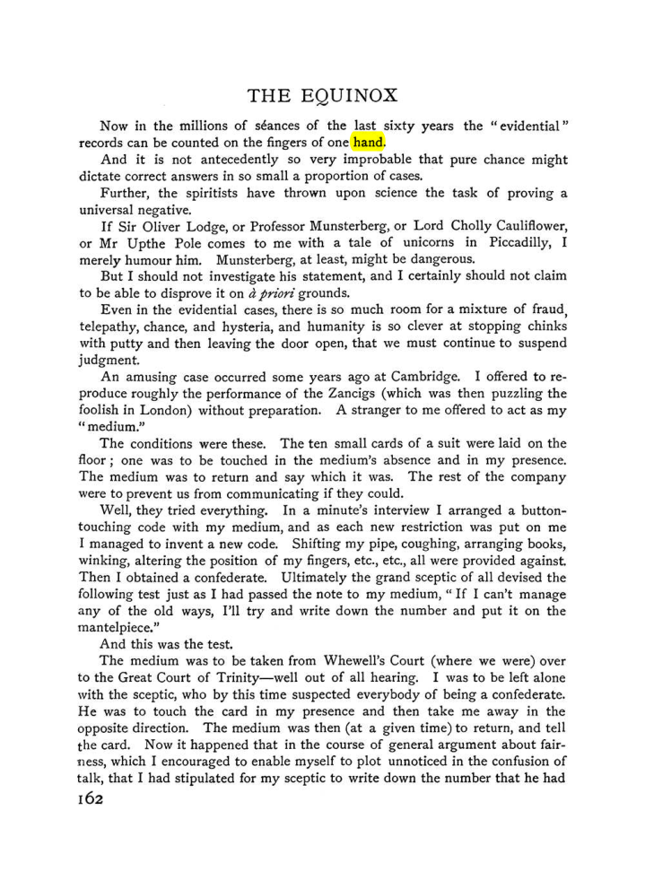 Original scan of The Equinox (Volume I, Number VI), PDF page 170