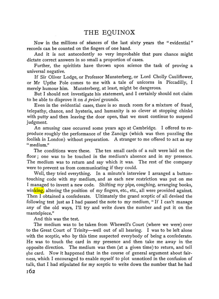 Original scan of The Equinox (Volume I, Number VI), PDF page 170