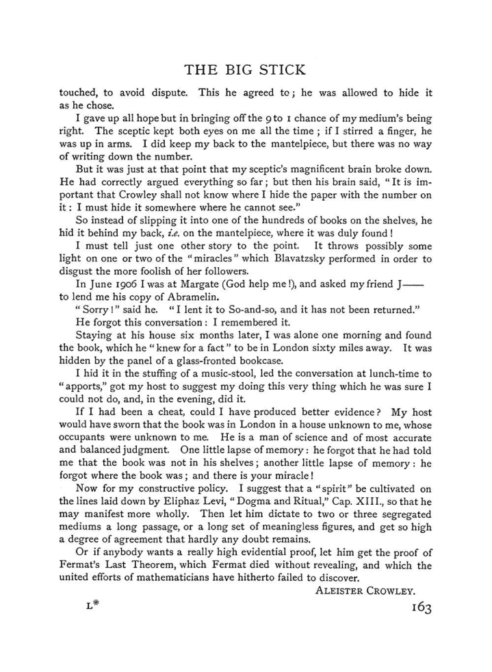 Original scan of The Equinox (Volume I, Number VI), PDF page 171