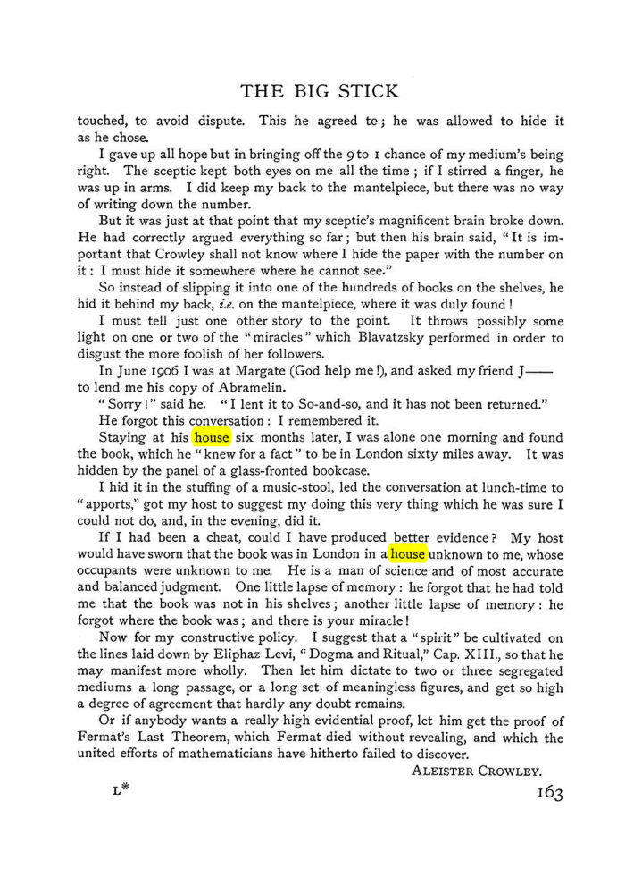 Original scan of The Equinox (Volume I, Number VI), PDF page 171