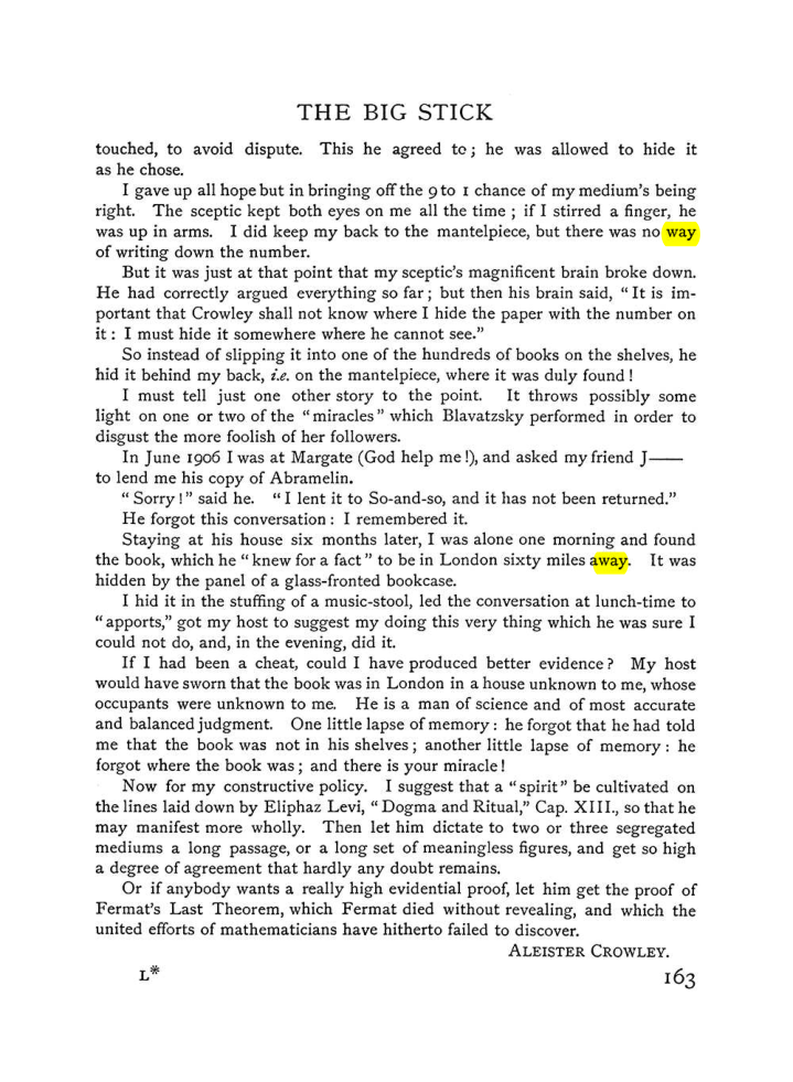 Original scan of The Equinox (Volume I, Number VI), PDF page 171
