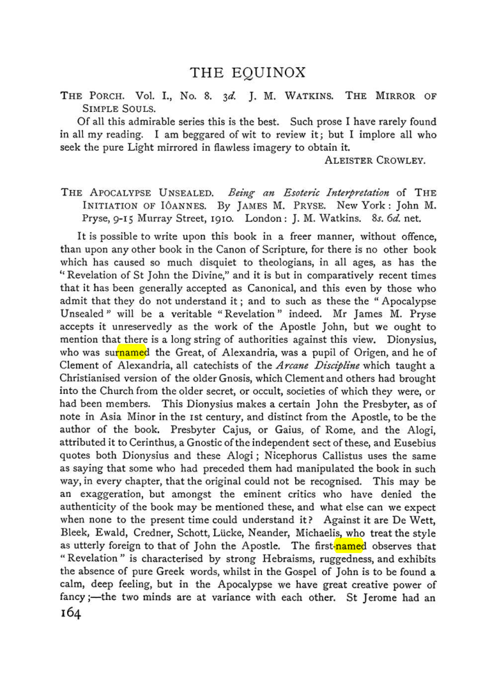 Original scan of The Equinox (Volume I, Number VI), PDF page 172