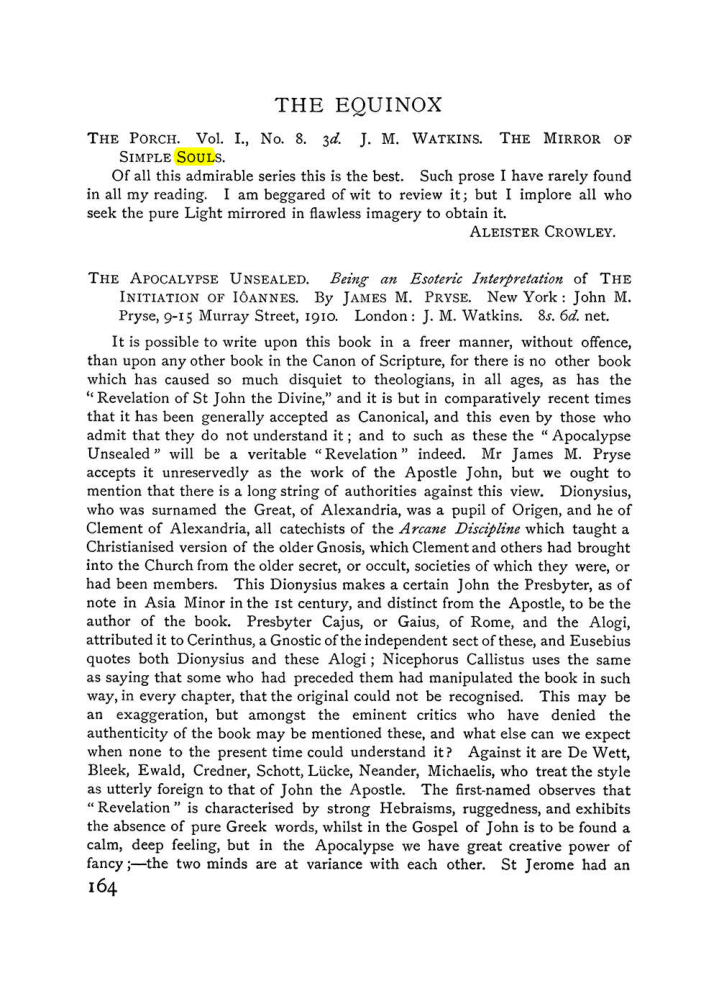 Original scan of The Equinox (Volume I, Number VI), PDF page 172