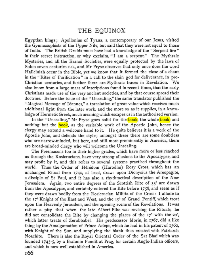 Original scan of The Equinox (Volume I, Number VI), PDF page 174