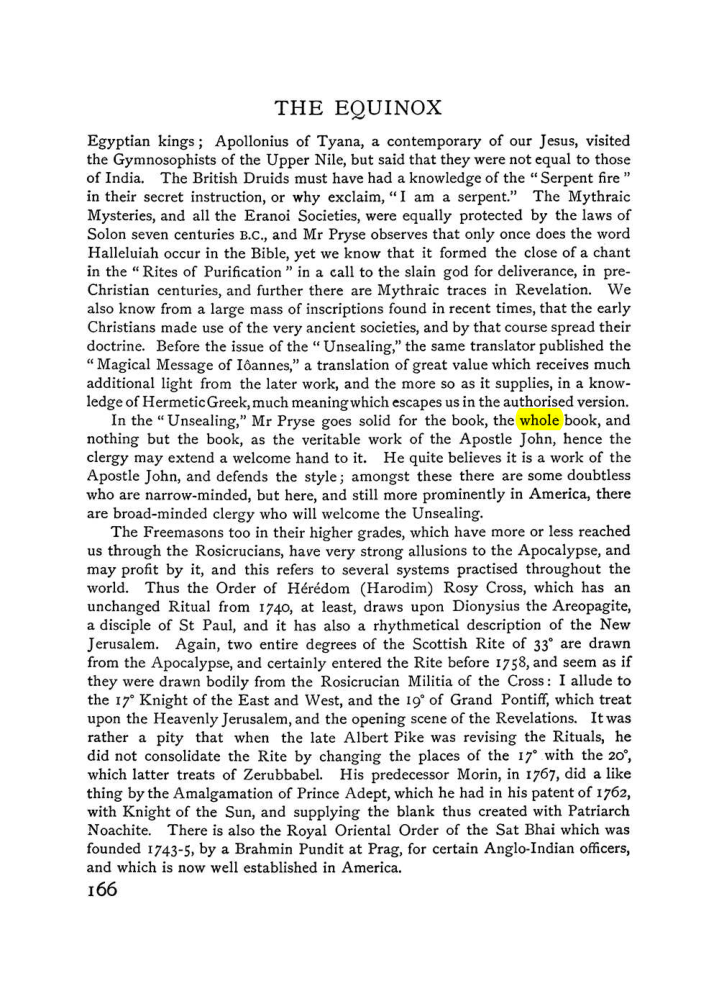 Original scan of The Equinox (Volume I, Number VI), PDF page 174