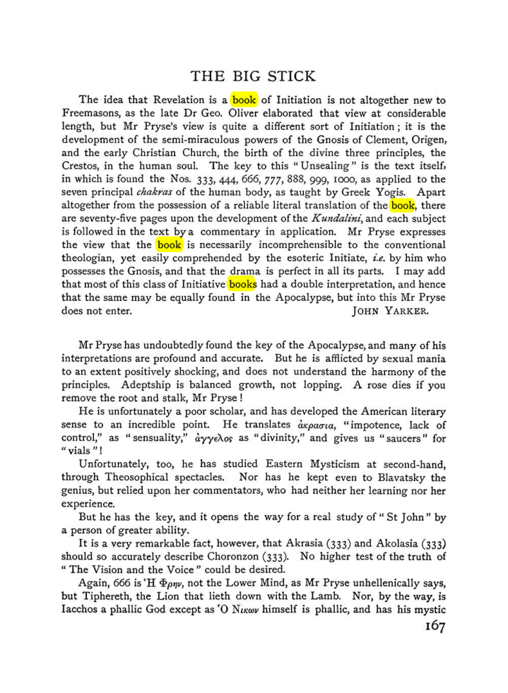 Original scan of The Equinox (Volume I, Number VI), PDF page 175
