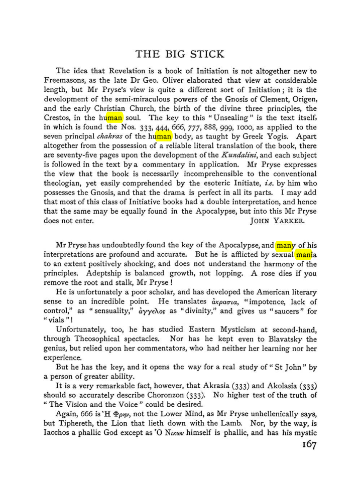 Original scan of The Equinox (Volume I, Number VI), PDF page 175
