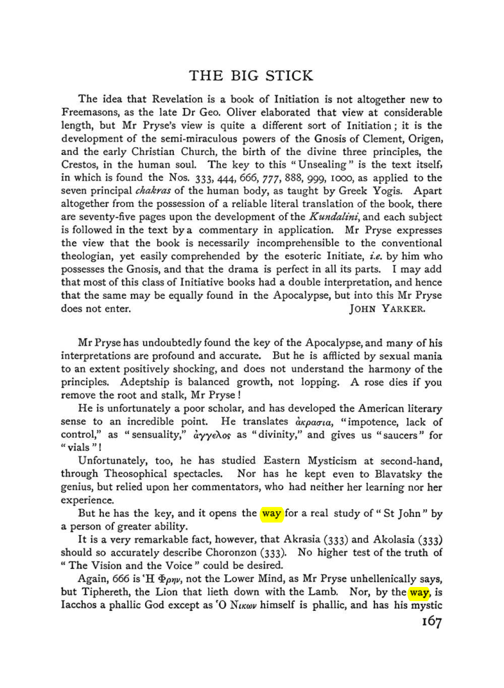 Original scan of The Equinox (Volume I, Number VI), PDF page 175