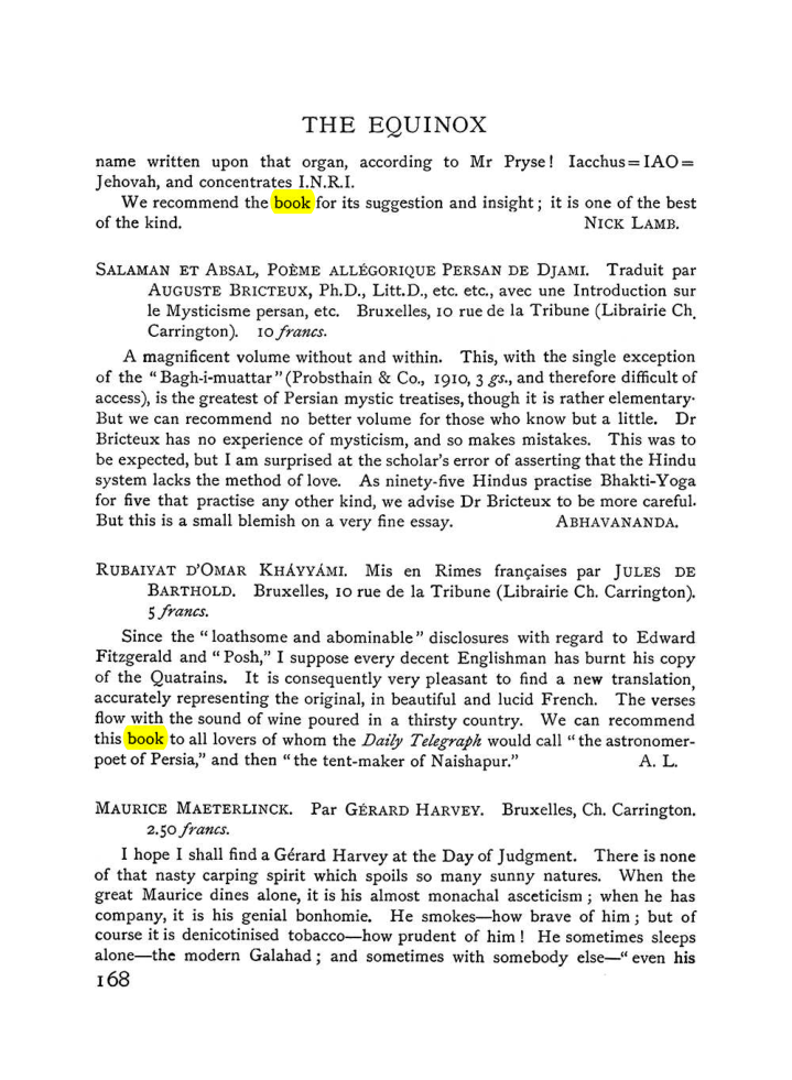 Original scan of The Equinox (Volume I, Number VI), PDF page 176
