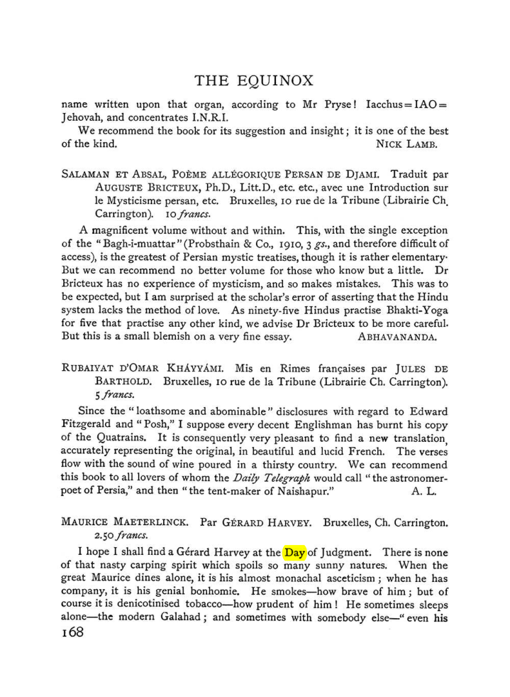 Original scan of The Equinox (Volume I, Number VI), PDF page 176