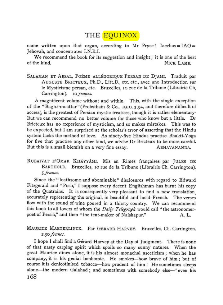 Original scan of The Equinox (Volume I, Number VI), PDF page 176