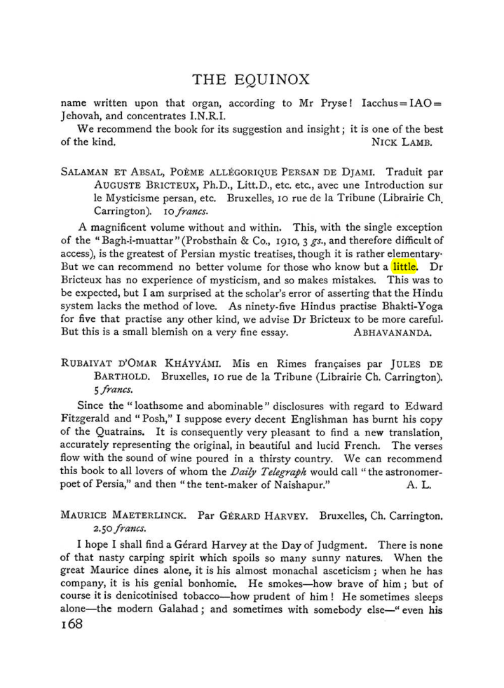 Original scan of The Equinox (Volume I, Number VI), PDF page 176