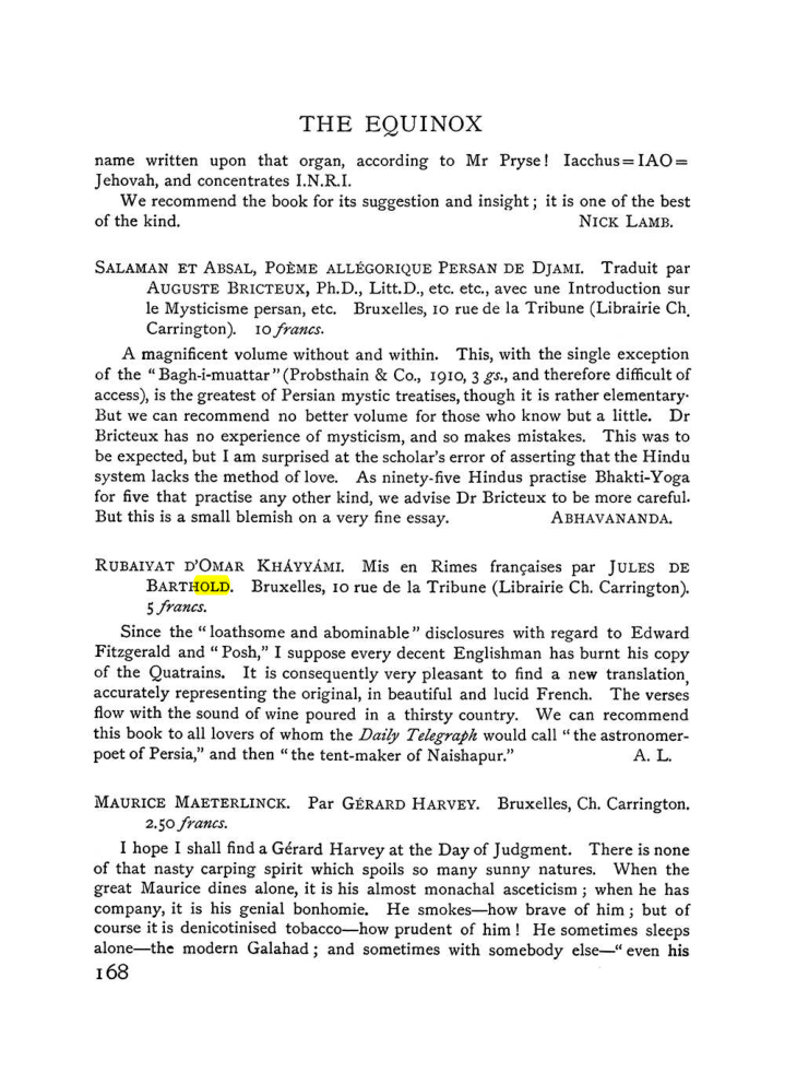 Original scan of The Equinox (Volume I, Number VI), PDF page 176