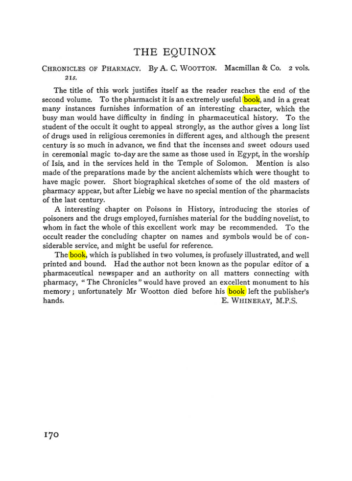 Original scan of The Equinox (Volume I, Number VI), PDF page 178