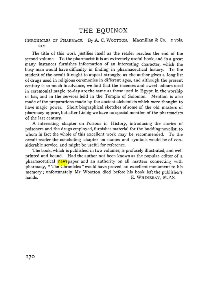 Original scan of The Equinox (Volume I, Number VI), PDF page 178
