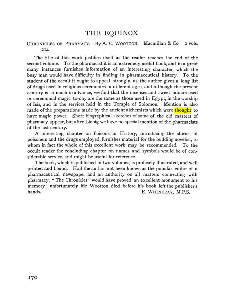 Original scan of The Equinox (Volume I, Number VI), PDF page 178