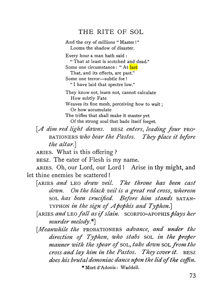 Original scan of The Equinox (Volume I, Number VI), PDF page 251