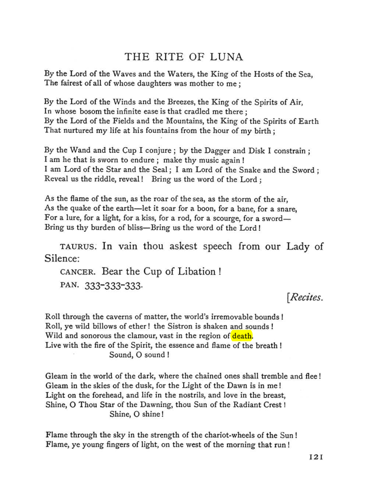Original scan of The Equinox (Volume I, Number VI), PDF page 299