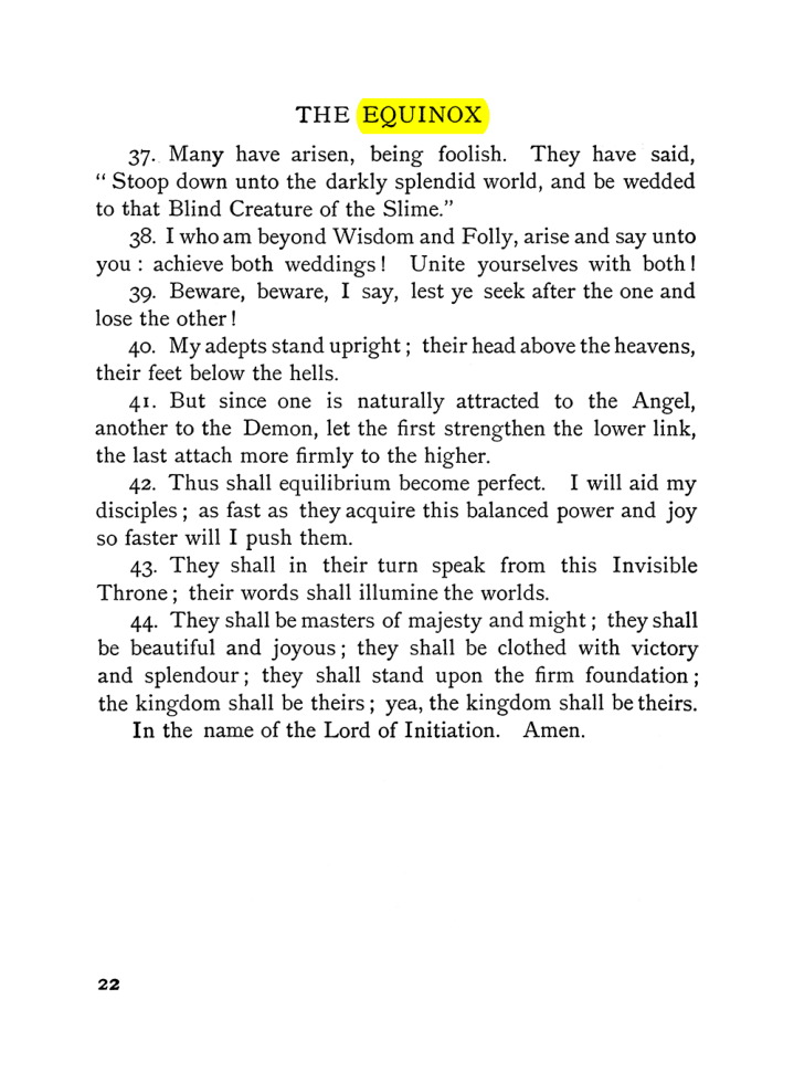 Original scan of The Equinox (Volume I, Number VI), PDF page 30