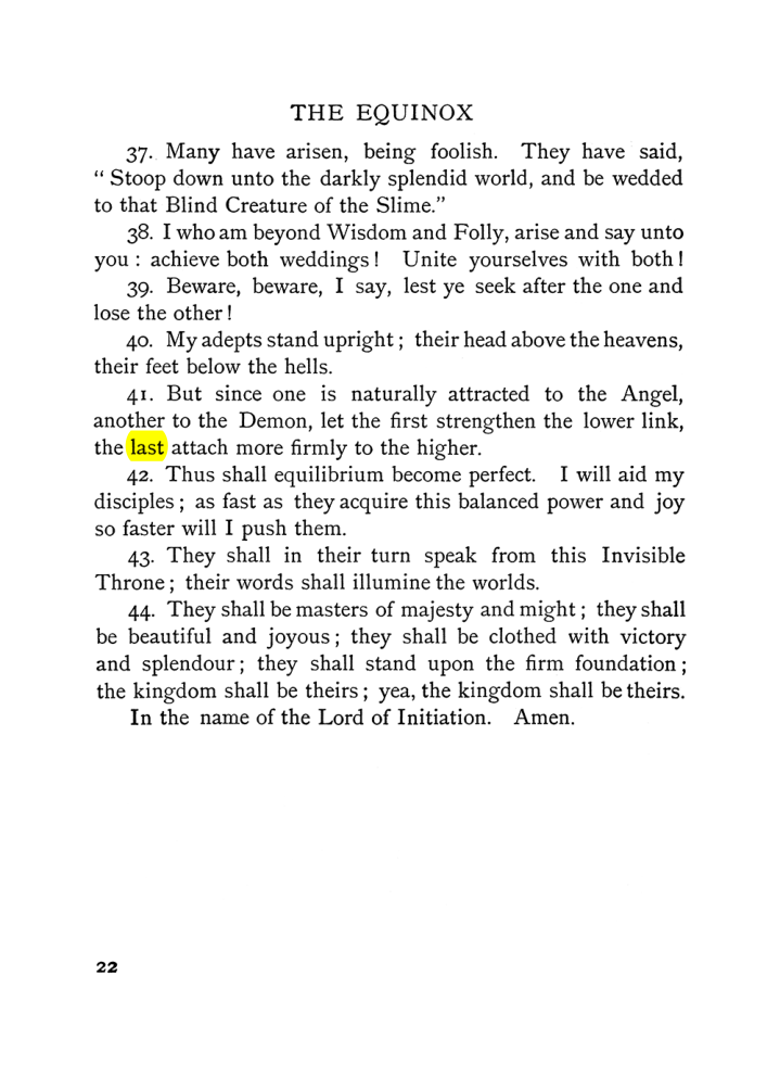 Original scan of The Equinox (Volume I, Number VI), PDF page 30