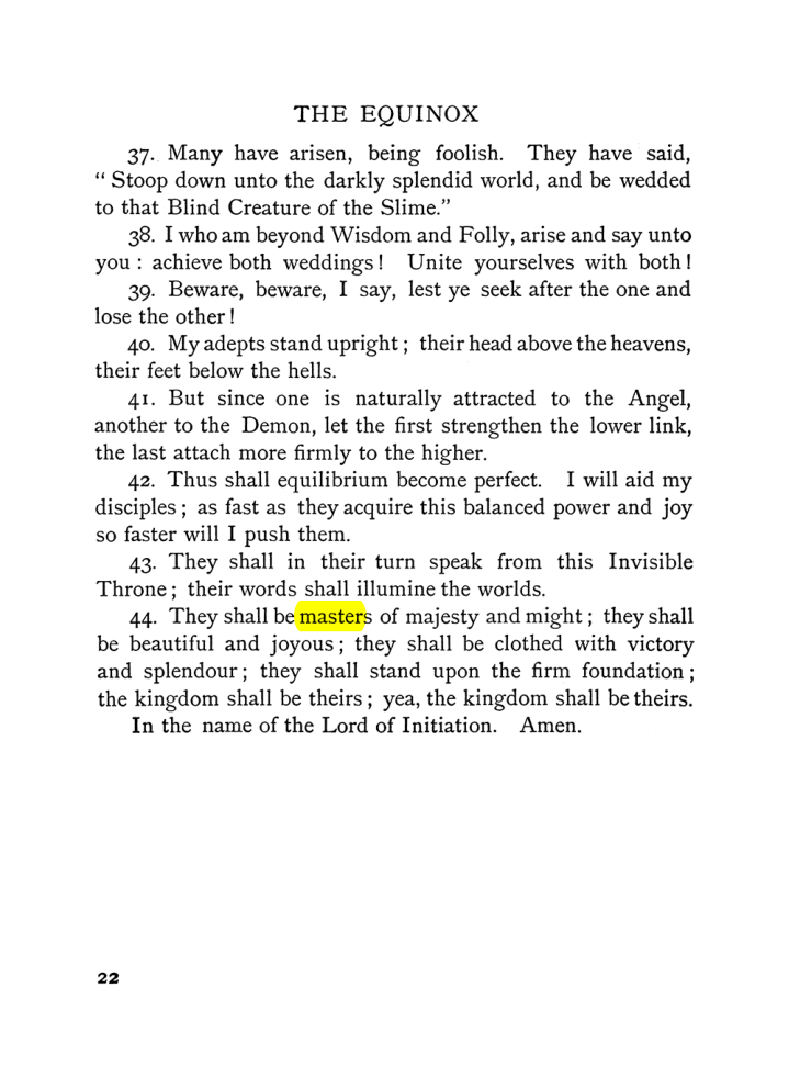 Original scan of The Equinox (Volume I, Number VI), PDF page 30