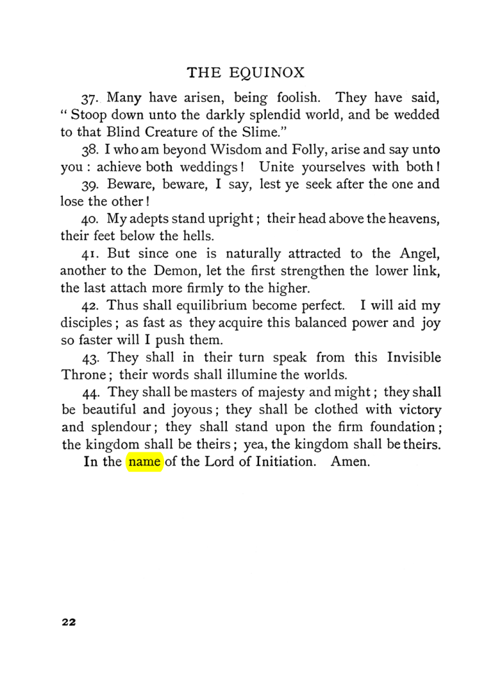 Original scan of The Equinox (Volume I, Number VI), PDF page 30
