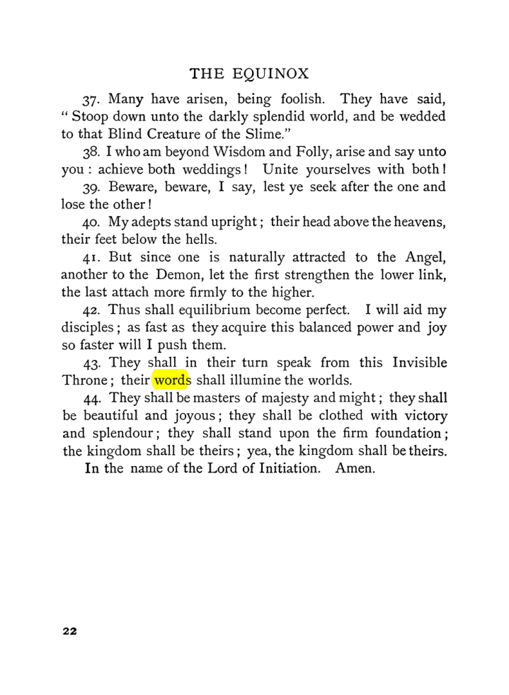 Original scan of The Equinox (Volume I, Number VI), PDF page 30