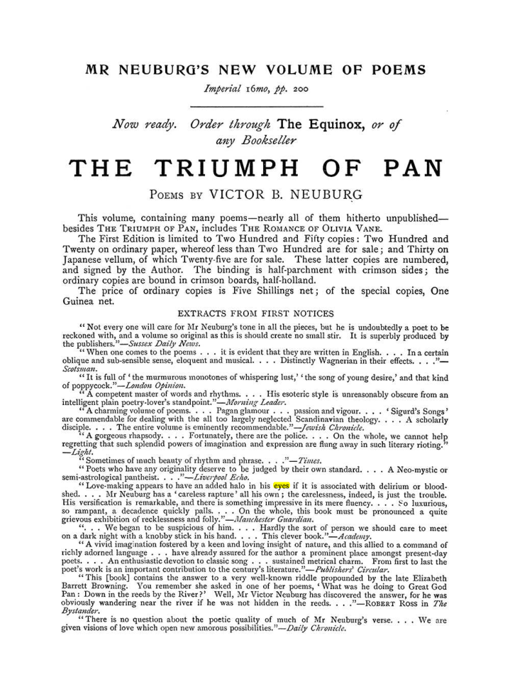 Original scan of The Equinox (Volume I, Number VI), PDF page 304
