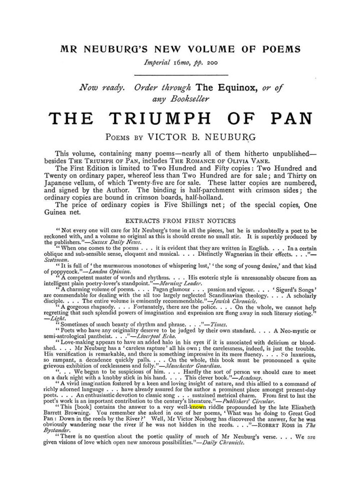 Original scan of The Equinox (Volume I, Number VI), PDF page 304