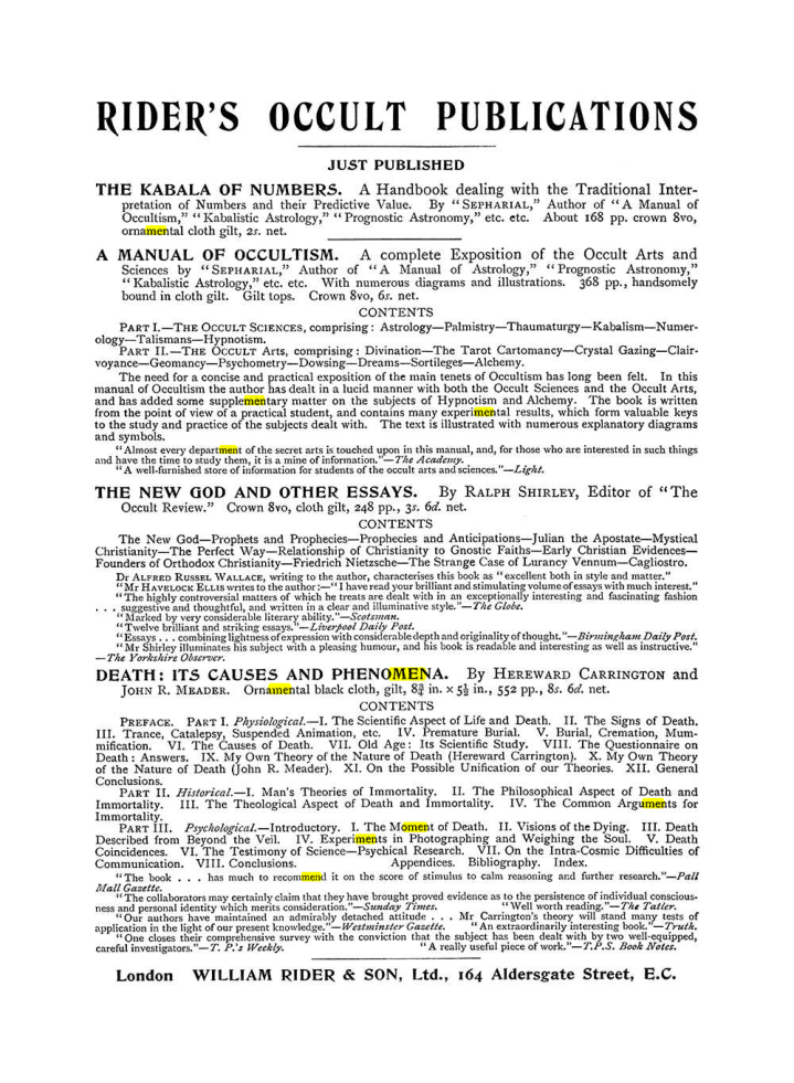 Original scan of The Equinox (Volume I, Number VI), PDF page 305