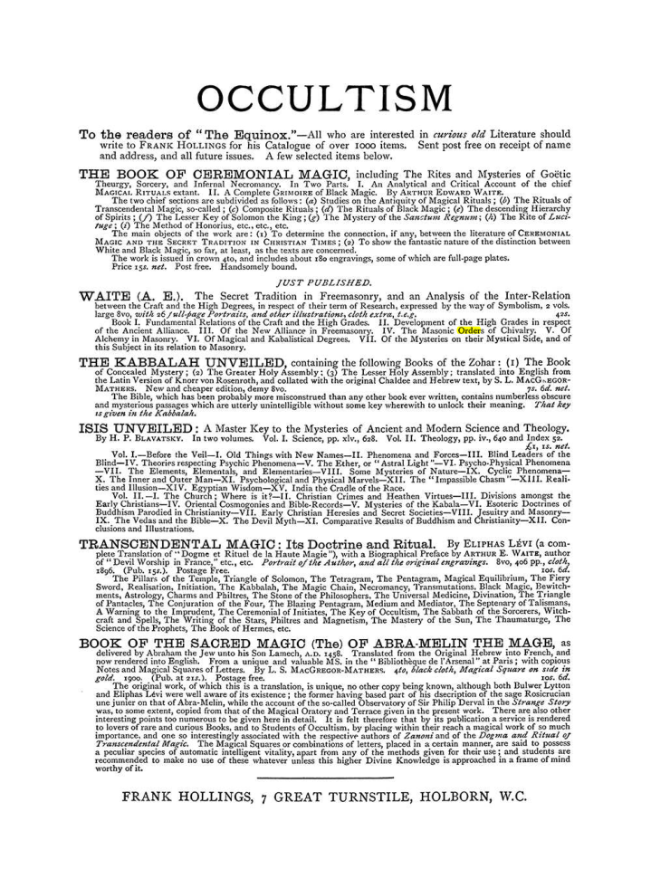 Original scan of The Equinox (Volume I, Number VI), PDF page 308