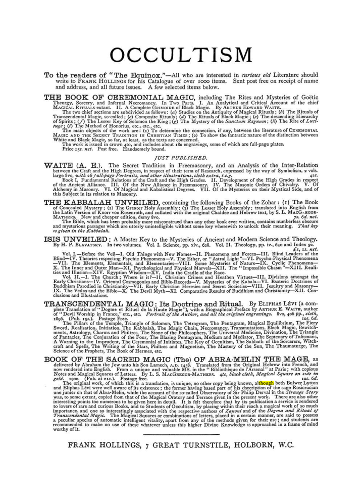 Original scan of The Equinox (Volume I, Number VI), PDF page 308