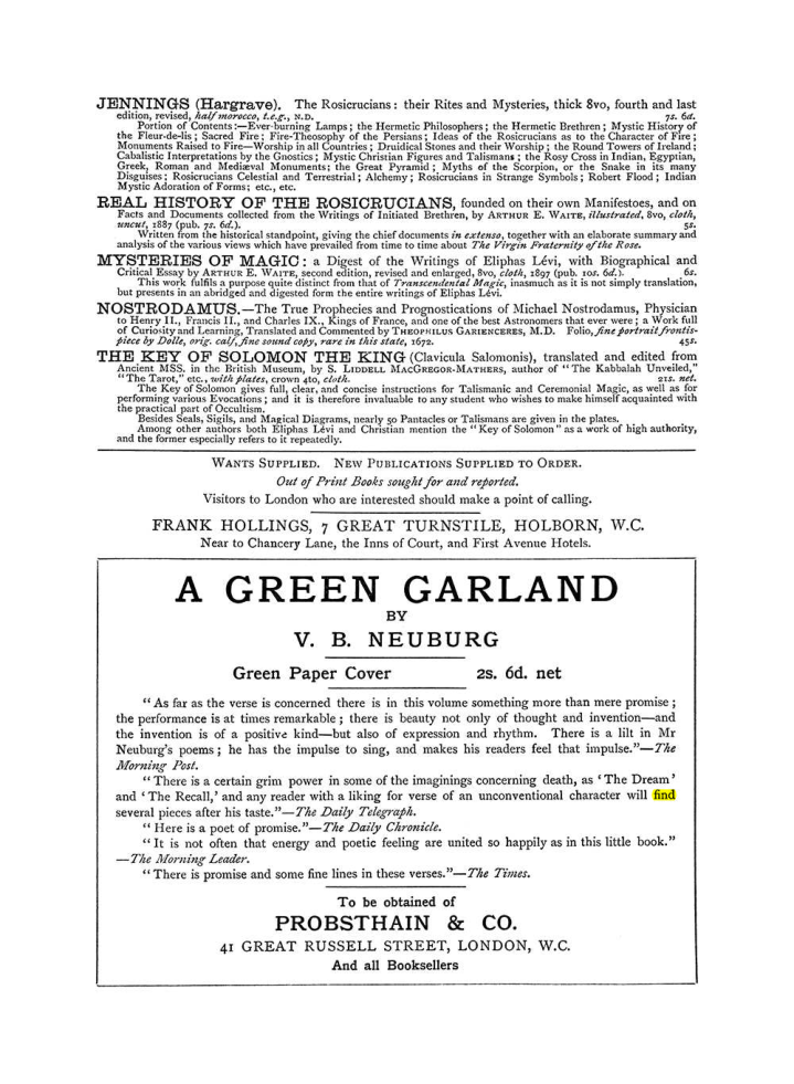 Original scan of The Equinox (Volume I, Number VI), PDF page 309