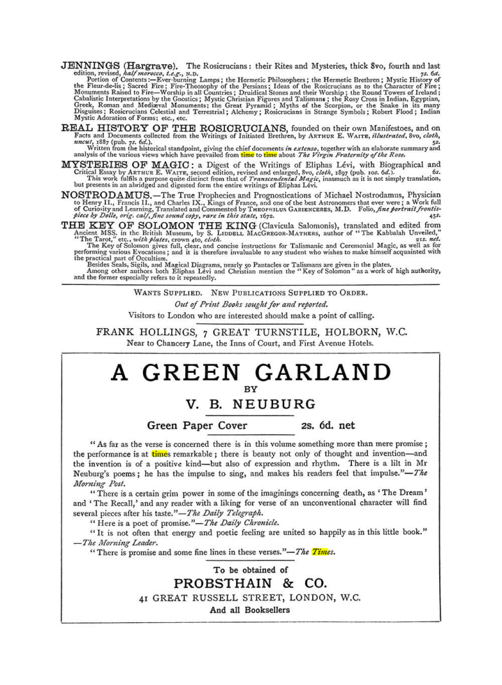 Original scan of The Equinox (Volume I, Number VI), PDF page 309