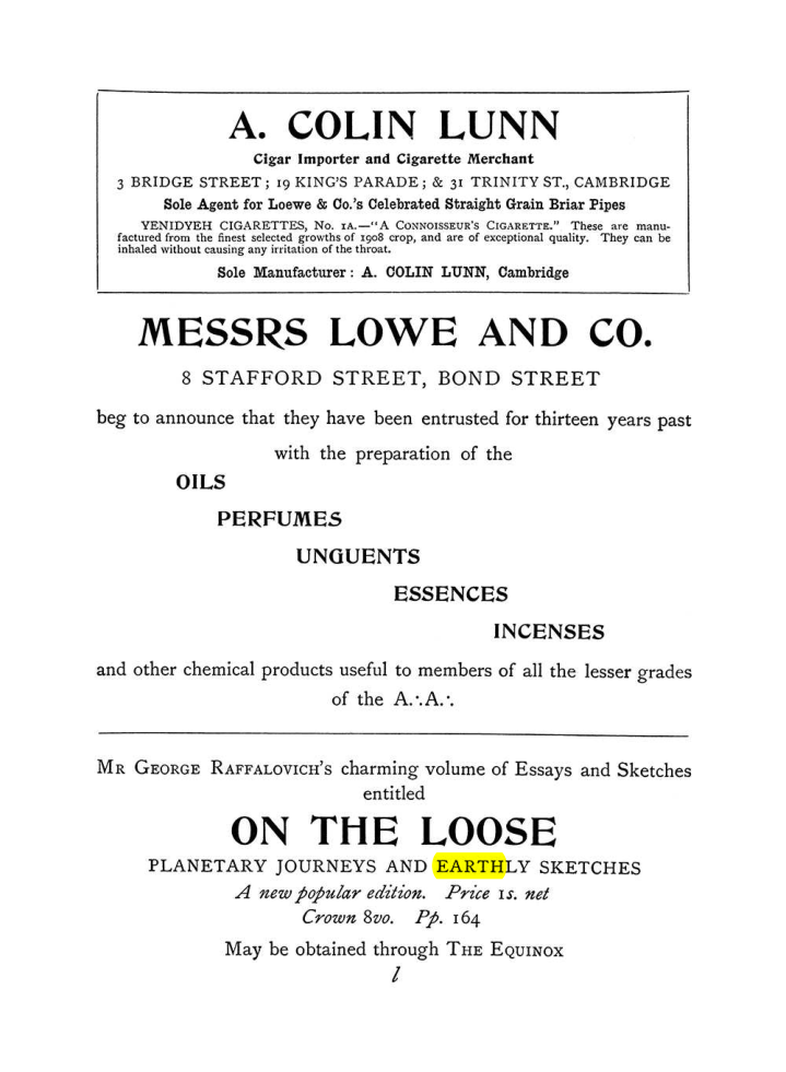 Original scan of The Equinox (Volume I, Number VI), PDF page 315
