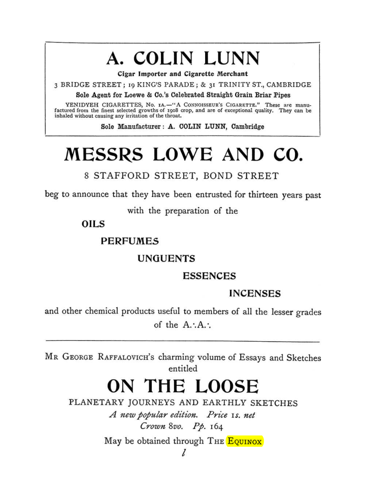 Original scan of The Equinox (Volume I, Number VI), PDF page 315