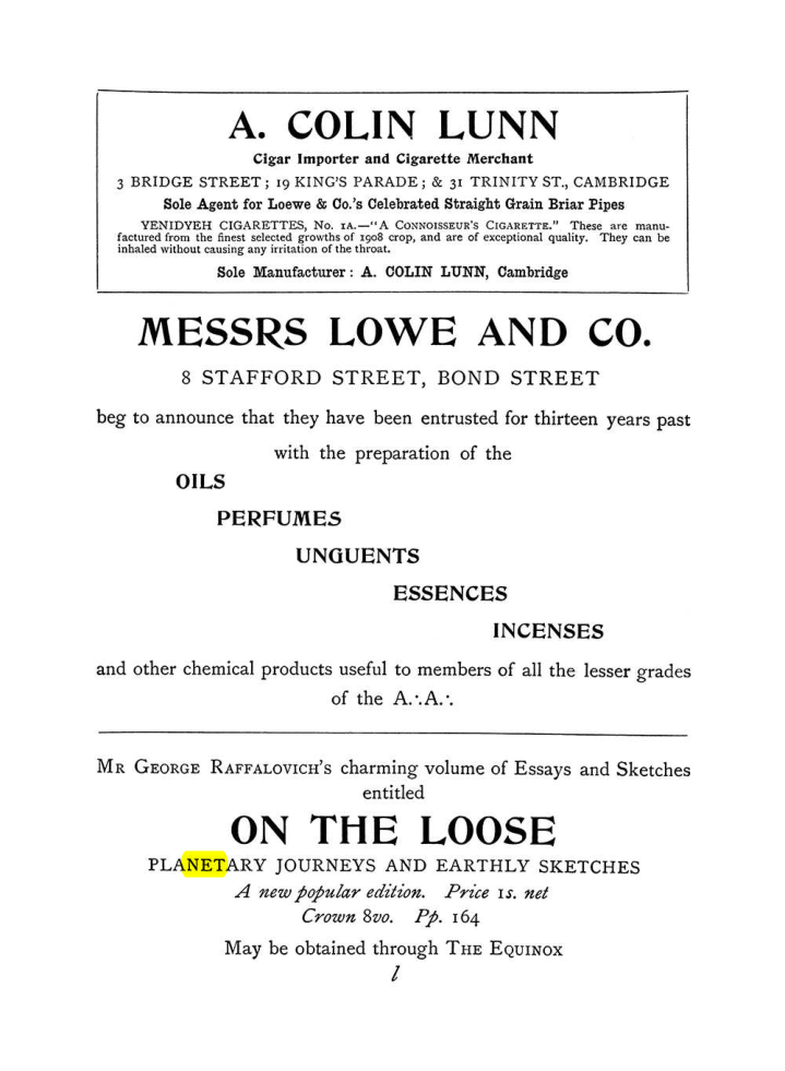 Original scan of The Equinox (Volume I, Number VI), PDF page 315