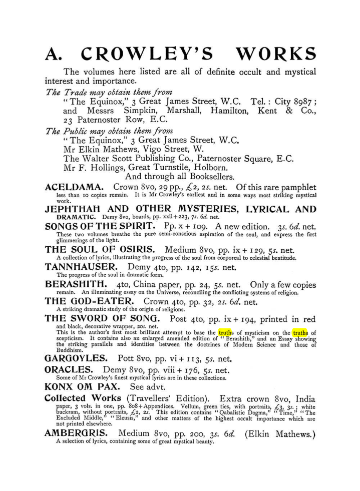 Original scan of The Equinox (Volume I, Number VI), PDF page 316