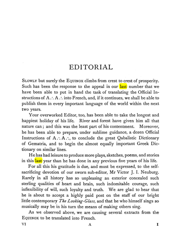 Original scan of The Equinox (Volume I, Number VI), PDF page 9