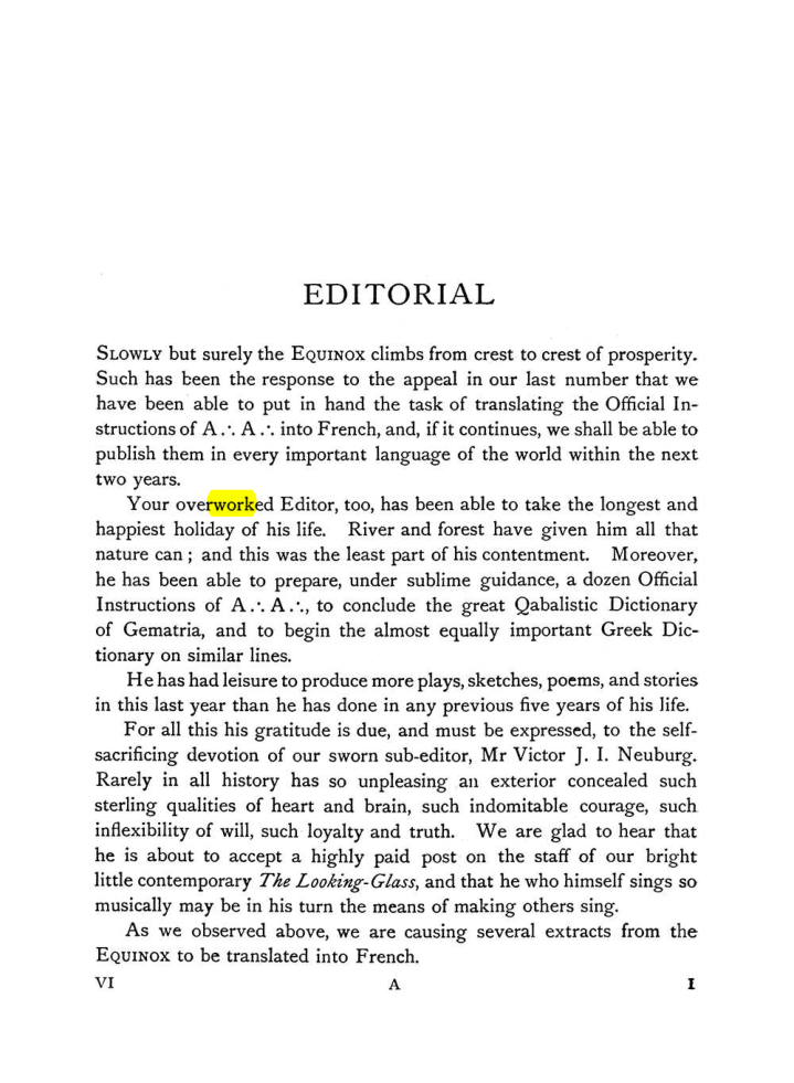 Original scan of The Equinox (Volume I, Number VI), PDF page 9