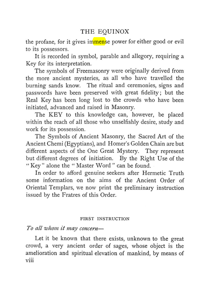 Original scan of The Equinox (Volume I, Number VII), PDF page 14