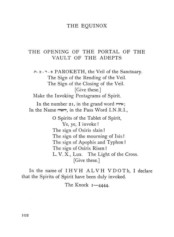 Original scan of The Equinox (Volume I, Number VII), PDF page 144