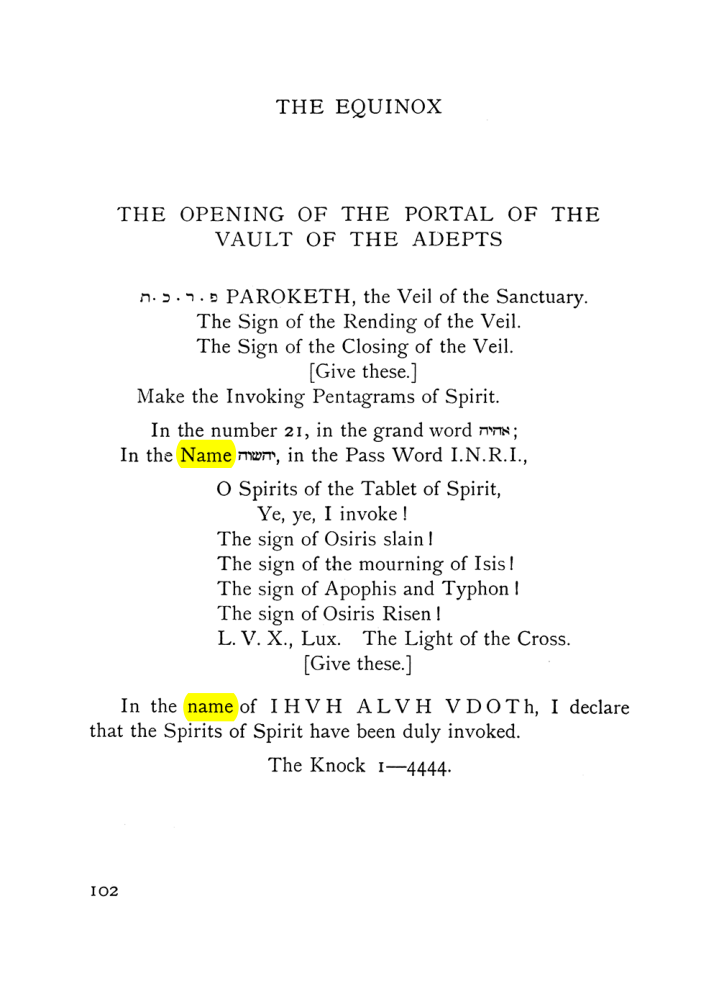 Original scan of The Equinox (Volume I, Number VII), PDF page 144