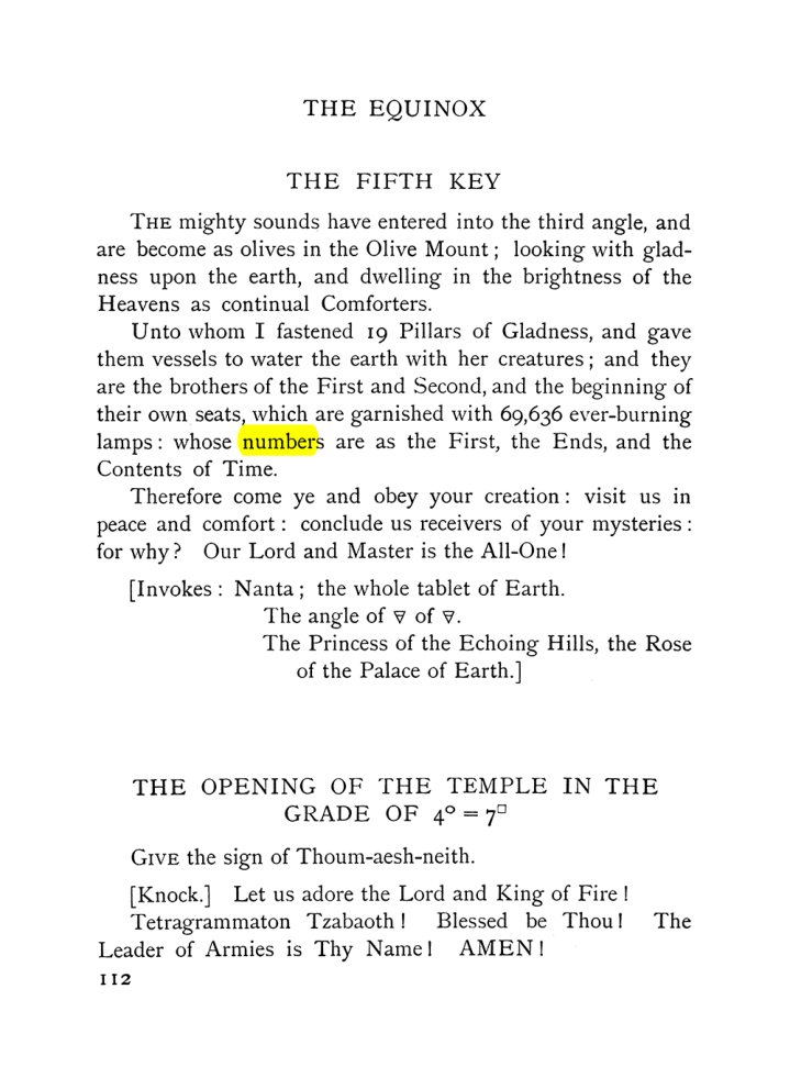 Original scan of The Equinox (Volume I, Number VII), PDF page 154