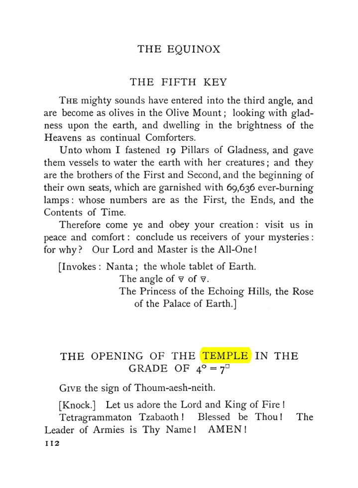 Original scan of The Equinox (Volume I, Number VII), PDF page 154