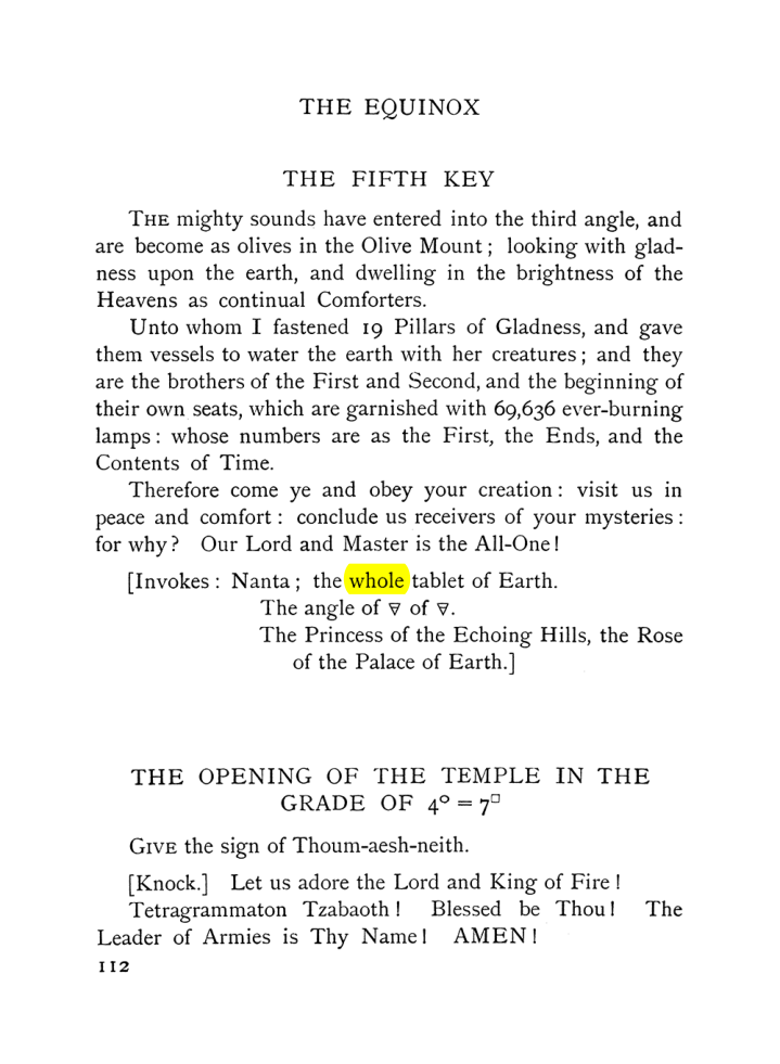 Original scan of The Equinox (Volume I, Number VII), PDF page 154