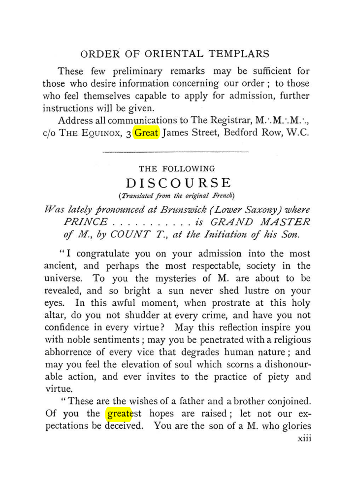 Original scan of The Equinox (Volume I, Number VII), PDF page 19
