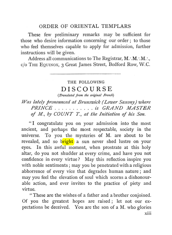 Original scan of The Equinox (Volume I, Number VII), PDF page 19