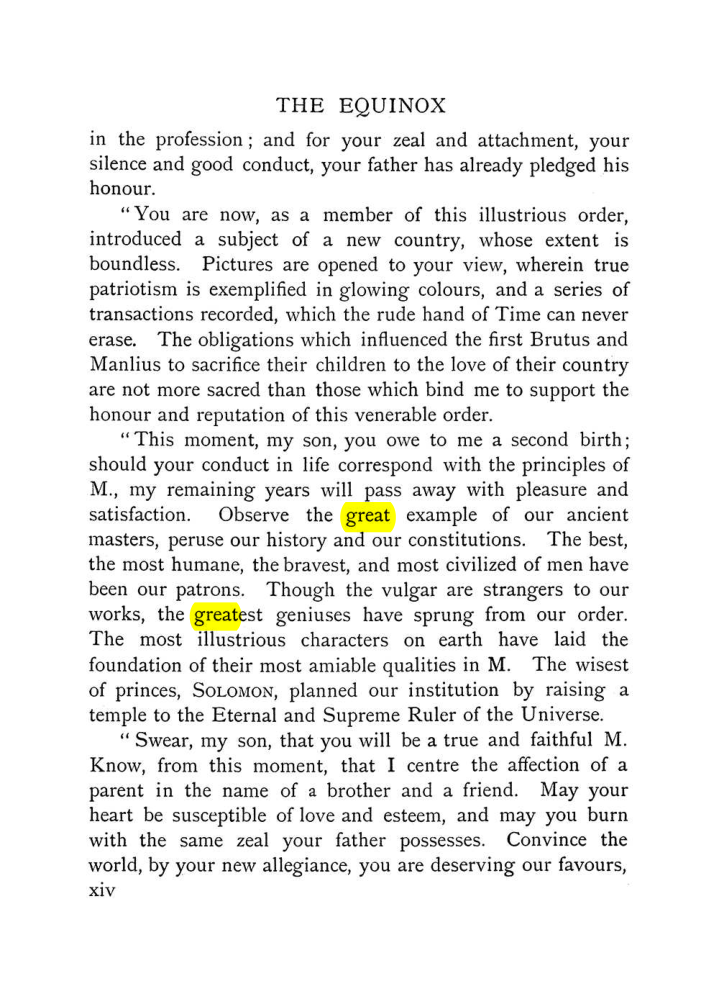 Original scan of The Equinox (Volume I, Number VII), PDF page 20